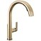 Delta Faucet Keele Kitchen Faucet with Pull Down Sprayer Champagne Gold Kitchen Sink Faucet Modern Kitchen Faucet Kitchen Faucet Sprayer Single Hole Kitchen Faucet Champagne Bronze 19824LFCZ