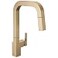 Delta Junction Brushed Gold Kitchen Faucet with Pull Down Sprayer Modern Brushed Gold Single Hole Kitchen Sink Faucet Single Handle Champagne Bronze 19825LFCZ