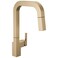 Delta Junction Brushed Gold Kitchen Faucet with Pull Down Sprayer Modern Brushed Gold Single Hole Kitchen Sink Faucet Single Handle Champagne Bronze 19825LFCZ