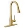 Moen Sleek Brushed Gold OneHandle SingleHole Pulldown Kitchen Faucet with PowerBoost Technology for Faster Water Flow 7864BG