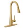 Moen Sleek Brushed Gold OneHandle SingleHole Pulldown Kitchen Faucet with PowerBoost Technology for Faster Water Flow 7864BG