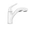 Moen Brecklyn Glacier White OneHandle SingleHole Kitchen Faucet with PullOut Sprayer and Power Clean Optional Deckplate Included 87557W