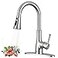 WEWE Vintage Kitchen Faucet with Pull Down Sprayer Stainless Steel 1 or 3 Hole High Arc Single Handle Antique Sink Faucet for Classic Modern Ktichen Brushed Nickel Bar Prep Sinks