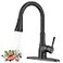 WEWE Vintage Kitchen Faucet with Pull Down Sprayer Stainless Steel 1 or 3 Hole High Arc Single Handle Antique Sink Faucet for Classic Modern Ktichen Matte Black Bar Prep Sinks