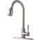 Comllen Kitchen Faucet with Pull Down Sprayer Brushed Nickel Stainless Steel Kitchen Faucets Commercial Pull Out High Arc Single Lever Sink Faucet for Kitchen Farmhouse Utility RV Bar Laundry Sink