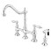 Kingston Brass KS1271ALBS Heritage Bridge Kitchen Faucet 8916 Polished Chrome