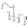 Kingston Brass KS1271ALBS Heritage Bridge Kitchen Faucet 8916 Polished Chrome