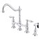 Kingston Brass KS1271ALBS Heritage Bridge Kitchen Faucet 8916 Polished Chrome