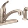 Moen 7430SRS Chateau OneHandle LowArc Kitchen Faucet with Side Sprayer Spot Resist Stainless