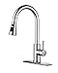 FORIOUS Kitchen Faucets with Pull Down Sprayer Chrome High Arc Single Handle Classic Stainless Steel Sink Faucet Pull Out for Farmhouse Camper Laundry Rv Bar