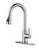 FORIOUS Kitchen Faucets with Pull Down Sprayer Chrome High Arc Single Handle Classic Stainless Steel Sink Faucet Pull Out for Farmhouse Camper Laundry Rv Bar