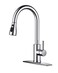 FORIOUS Kitchen Faucets with Pull Down Sprayer Chrome High Arc Single Handle Classic Stainless Steel Sink Faucet Pull Out for Farmhouse Camper Laundry Rv Bar