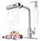 AVSIILE Brushed Nickel Kitchen Faucets with Pull Down Sprayer Soap Dispenser Single Hole Handle Pull Out Tap Waterfall Stainless Steel Sink Faucet for Farmhouse Camper Laundry Rv Bar