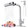 AVSIILE Brushed Nickel Kitchen Faucets with Pull Down Sprayer Soap Dispenser Single Hole Handle Pull Out Tap Waterfall Stainless Steel Sink Faucet for Farmhouse Camper Laundry Rv Bar