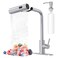 AVSIILE Brushed Nickel Kitchen Faucets with Pull Down Sprayer Soap Dispenser Single Hole Handle Pull Out Tap Waterfall Stainless Steel Sink Faucet for Farmhouse Camper Laundry Rv Bar