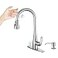 HGHGK Touch on Kitchen Faucet with Soap Dispenser and Pull Down Sprayer Single Handle Kitchen Sink Faucet 1 or 3 Hole Design for Modern Farmhouse Kitchens and Bar Sinks