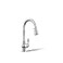 KOHLER Artifacts SingleHole Kitchen Sink Faucet with 16 PullDown spout and Turned Lever Handle DockNetik Magnetic Docking System and 3Function sprayhead Featuring Sweep and BerrySoft Spray