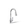 KOHLER Artifacts SingleHole Kitchen Sink Faucet with 16 PullDown spout and Turned Lever Handle DockNetik Magnetic Docking System and 3Function sprayhead Featuring Sweep and BerrySoft Spray