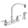 Moen 8792 Commercial TwoHandle MBition Kitchen Faucet with Side Spray Chrome