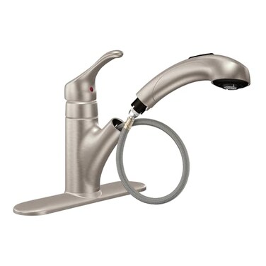 Moen Renzo Spot Resist Stainless OneHandle Pullout Kitchen or Laundry Faucet Featuring Power Clean CA87316SRS