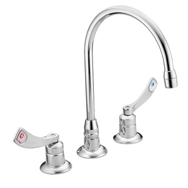 Moen 8225 Commercial MDura Widespread Kitchen Faucet 15 gpm Chrome