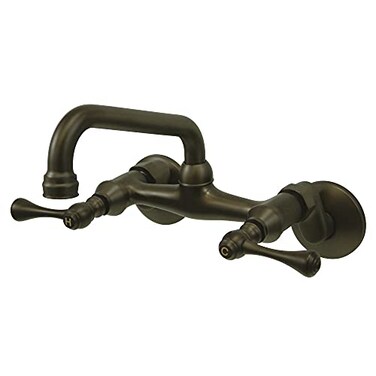 Kingston Brass KS313ORB Magellan Wall Mount Kitchen Faucet Oil Rubbed Bronze