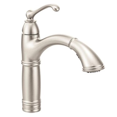 Moen 7295SRS Brantford OneHandle Pullout Kitchen Faucet Featuring Power Clean and Reflex Spot Resist Stainless