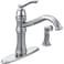 Moen 7245C Belfield Traditional One Handle High Arc Kitchen Faucet with Side Spray and Optional Deckplate Included Chrome