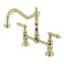 Kingston Brass KS1172AL Heritage Bridge Kitchen Faucet Polished Brass