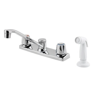 Pfister Pfirst Series Kitchen Faucet 2Handle Chrome with Sprayer G1354000