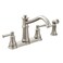 Moen 7255SRS Belfield Traditional Two Handle High Arc Kitchen Faucet with Side Spray Spot Resist Stainless