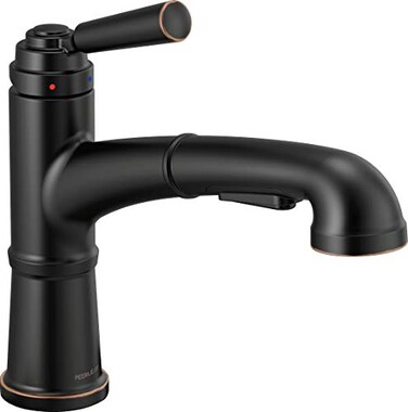 Peerless Westchester SingleHandle Pull Out Kitchen Faucet with Pull Out Sprayer OilRubbed Bronze P6923LFOB