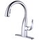 WOWOW Kitchen Faucet with Pull Down Sprayer Pull Down Faucet with Dual Function Sprayer SingleHandle Rv Utility Sink Faucets Kitchen Leak Free Elegant Gooseneck Chrome Bar Sink Cold Water Faucets