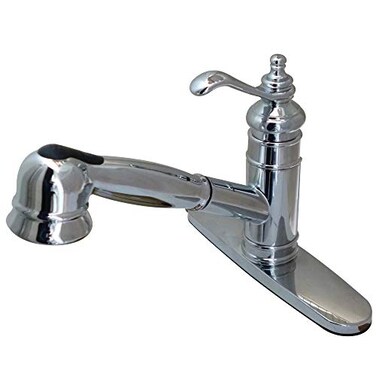 Kingston Brass GSC7571TL Gourmetier Templeton 8Inch Centerset Single Handle Kitchen Faucet with PullOut Wand Polished Chrome