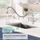 CREA Brushed Nickel Kitchen Faucets with Pull Down Sprayer Faucets for Kitchen Sink Small High Arc RV Stainless Steel Single Handle Pull Out Kitchen Sink Faucets Brushed