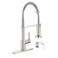 Casavilla Kitchen Faucet Soap DispenserFaucet for Kitchen Sink Kitchen Sink Faucets with Pull Down Sprayer and Dual Function Spray HeadRV Sink Faucet with Deck PlateNickel Brushed