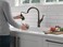 Delta Ophelia Oil Rubbed Bronze Kitchen Faucet with Pull Down Sprayer Modern Single Hole Kitchen Sink Faucet Single Handle Venetian Bronze 19888ZRBDST