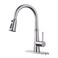 WOWOW Kitchen Faucet with Pull Down Sprayer Stainless Steel Brushed Nickel Faucet for 1 or 3 Hole Sinks Modern RV Faucet with Adapter