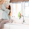 WOWOW Kitchen Faucet with Pull Down Sprayer Stainless Steel Brushed Nickel Faucet for 1 or 3 Hole Sinks Modern RV Faucet with Adapter