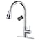 WOWOW Chrome Kitchen Faucet with Sprayer Pull Down Kitchen Sink Faucet Stainless Steel Utility Sink Faucet with Deck Plate Kitchen Tap for RV Laundry Bar