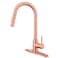 GULICA Red Copper Kitchen Faucet Kitchen Faucet with Pull Out Sprayer and Deck Plate