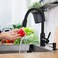 WOWOW Black Kitchen Faucet with Soap Dispenser Stainless Steel Kitchen Faucet for Sink 2 or 4 Hole High Arc Vintage Kitchen Sink Faucet with Pull Down Sprayer and Deck Plate