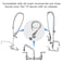 KWODE Spray Valve with PreRinse Hose 45Flexible Stainless Hose with High Pressure Pre Rinse Sprayer Nozzle Head Assembly Kit for Commercial Restaurant Industrial Kitchen Faucet