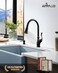 APPASO Oil Rubbed Bronze Kitchen Faucet with Soap Dispenser Stainless Steel Kitchen Faucet with Pull Down Sprayer 3Function High Arc Single Handle Bronze Kitchen Sink Faucet