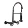 DOLGABA Wall Mount Kitchen Faucet with Pull Down Sprayer 6 Inches Center Two Handles Commercial Kitchen Sink Faucet 2 Functions Sprayer Oil Rubbed Bronze Utility Sink Faucet