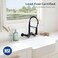 DOLGABA Wall Mount Kitchen Faucet with Pull Down Sprayer 6 Inches Center Two Handles Commercial Kitchen Sink Faucet 2 Functions Sprayer Oil Rubbed Bronze Utility Sink Faucet