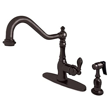 Kingston Brass GSY7705ACLBS 8 Centerset Kitchen Faucet 9716 in Spout Reach Oil Rubbed Bronze