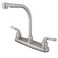 Kingston Brass KB758LS Magellan 8Inch High Arch Kitchen Faucet with Twn Brass Lever Handle without Sprayer Brushed Nickel
