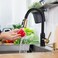 WOWOW Black Gold Kitchen Faucet with Soap Dispenser Stainless Steel Kitchen Faucet for Sink 2 or 4 Hole High Arc Vintage Kitchen Sink Faucet with Pull Down Sprayer
