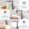 AVSIILE Waterfall Kitchen Faucets with Pull Down Sprayer Soap Dispenser Single Hole Single Handle Pull Out Tap Stainless Steel Sink Faucet in Gray Suitable for Farmhouse Camper Laundry Rv Bar